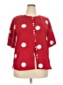 Zanzea Collection 100% Polyester Polka Dots Red Short Sleeve Blouse Size 3X - photo 1