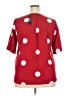 Zanzea Collection 100% Polyester Polka Dots Red Short Sleeve Blouse Size 3X - photo 2