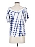 Assorted Brands 100% Rayon Tie-dye Blue White Short Sleeve Top Size S - photo 2