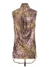 Jennifer Lopez 100% Polyester Animal Print Purple Sleeveless Blouse Size XS - photo 2