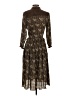 LOVE Binetti 100% Polyester Print Brown Casual Dress Size S - photo 2