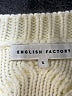 English Factory 100% Acrylic Color Block Gray Ivory Pullover Sweater Size S - photo 7