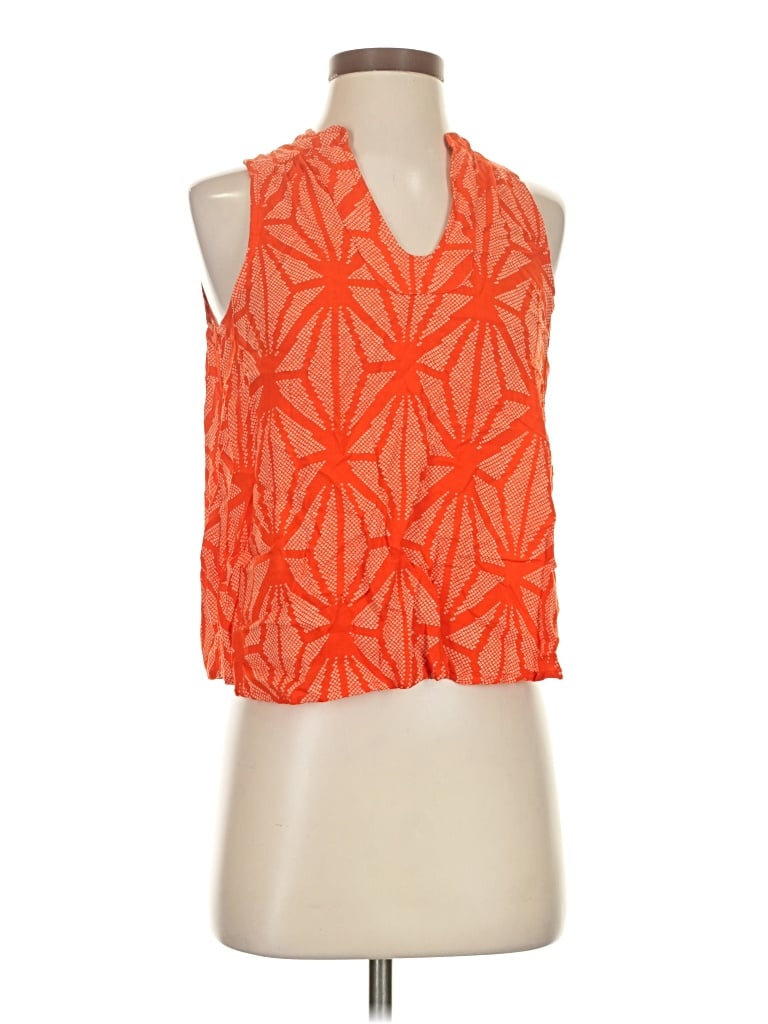 Pre-owned Maeve Sleeveless Blouse In Orange