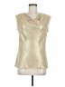 Worthington 100% Polyester Metallic Gold Sleeveless Blouse Size M - photo 1