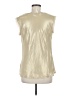 Worthington 100% Polyester Metallic Gold Sleeveless Blouse Size M - photo 2