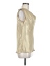 Worthington 100% Polyester Metallic Gold Sleeveless Blouse Size M - photo 4