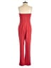 Express Color Block Red Jumpsuit Size 0 - photo 2
