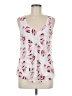 Halogen 100% Polyester White Tank Top Size M - photo 1