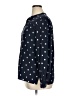Ann Taylor LOFT 100% Rayon Polka Dots Blue Long Sleeve Blouse Size XL - photo 5