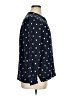 Ann Taylor LOFT 100% Rayon Polka Dots Blue Long Sleeve Blouse Size XL - photo 4