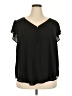 Torrid Black Short Sleeve Blouse Size 2X Plus (2) - photo 1