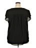 Torrid Black Short Sleeve Blouse Size 2X Plus (2) - photo 2