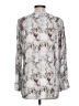 Olivaceous 100% Rayon Silver Long Sleeve Blouse Size L - photo 2