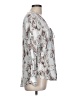 Olivaceous 100% Rayon Silver Long Sleeve Blouse Size L - photo 4