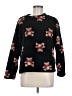 Joyspun Floral Black Pullover Sweater Size M - photo 1
