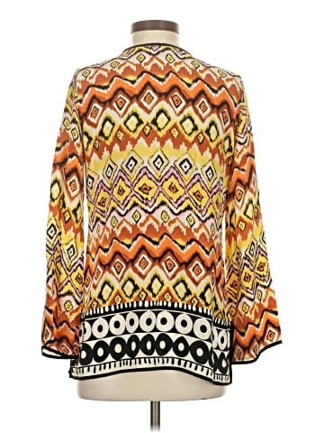 Tolani Long Sleeve Silk Top (view 2)