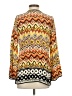 Tolani 100% Silk Orange Long Sleeve Silk Top Size XS - photo 2