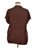 Maison d' Amelie 100% Polyester Brown Short Sleeve Blouse Size XL - photo 2