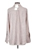 Pleione 100% Polyester Polka Dots Gray Long Sleeve Blouse Size XS - photo 2