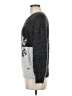 Black Rivet Print Silver Pullover Sweater Size M - photo 5