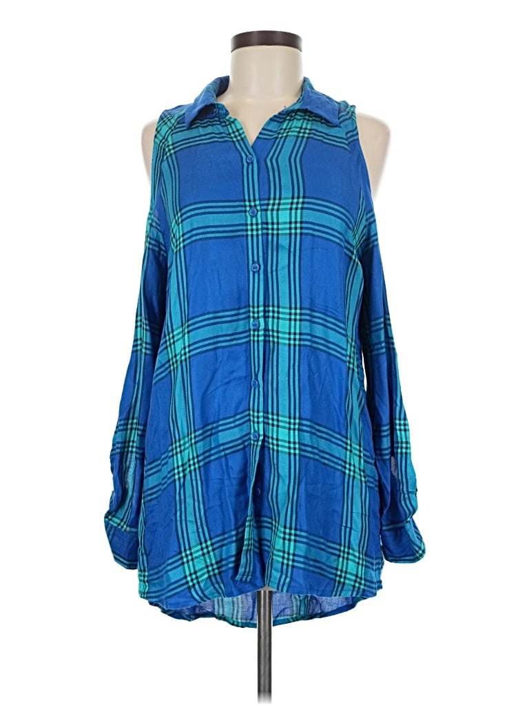 Pre-owned C Established 1946 Sleeveless Button Down Shirt In Blue