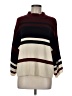 Ann Taylor LOFT Stripes Burgundy Poncho Size M - photo 1