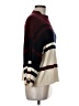 Ann Taylor LOFT Stripes Burgundy Poncho Size M - photo 4