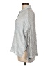 Topshop 100% Viscose Stripes Gray Long Sleeve Button-Down Shirt Size 12 - photo 5