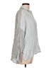 Topshop 100% Viscose Stripes Gray Long Sleeve Button-Down Shirt Size 12 - photo 4