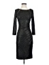 Cache Metallic Black Cocktail Dress Size S - photo 1