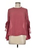 Love J 100% Polyester Burgundy Long Sleeve Blouse Size M - photo 1