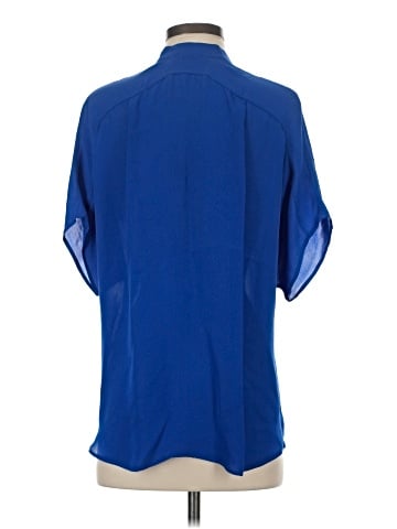 Vince. Short Sleeve Silk Top (view 2)
