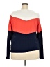 Crown & Ivy 100% Cotton Color Block Orange Pullover Sweater Size XXL - photo 2