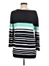 Basic Editions 100% Cotton Stripes Teal Pullover Sweater Size M - photo 2