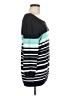 Basic Editions 100% Cotton Stripes Teal Pullover Sweater Size M - photo 4