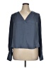 Evereve 100% Polyester Gray Long Sleeve Blouse Size XL - photo 1