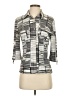 J. McLaughlin Gray 3/4 Sleeve Button-Down Shirt Size S - photo 1