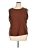 Loop 18 100% Cotton Brown Sleeveless T-Shirt Size 17 - 18 - photo 1