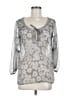 American Eagle Outfitters Gray 3/4 Sleeve Blouse Size M - photo 1