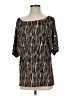 DressBarn 100% Polyester Black Short Sleeve Blouse Size S - photo 1