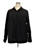 Apparenza Solid Black Long Sleeve Blouse Size 20W - photo 1