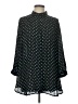 CAbi 100% Polyester Polka Dots Blue Black 3/4 Sleeve Blouse Size L - photo 1