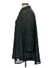 CAbi 100% Polyester Polka Dots Blue Black 3/4 Sleeve Blouse Size L - photo 5