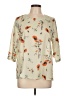 Komil Floral Ivory 3/4 Sleeve Blouse Size L - photo 1