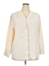 Unbranded 100% Polyester Color Block Ivory Long Sleeve Blouse Size XXL - photo 1