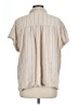 STITCH STAR Stripes Tan Short Sleeve Button-Down Shirt Size 1X - photo 2
