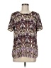 Daniel Rainn 100% Polyester Purple Short Sleeve Blouse Size M - photo 1