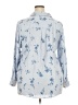Style&Co 100% Rayon Floral Blue 3/4 Sleeve Blouse Size 2X - photo 2
