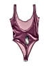 Boohoo Metallic Burgundy One Piece Swimsuit Size 2 - photo 2