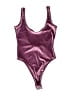 Boohoo Metallic Burgundy One Piece Swimsuit Size 2 - photo 1